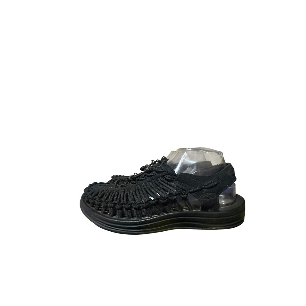 Keen Uneek Women's Size 9 Black Corded Braided Outdoor Sandals Drawstring Comfy
